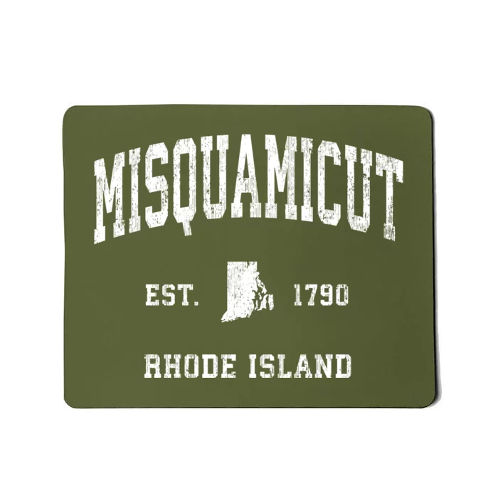 Misquamicut Rhode Island Ri Vintage Athletic Sports Mousepad