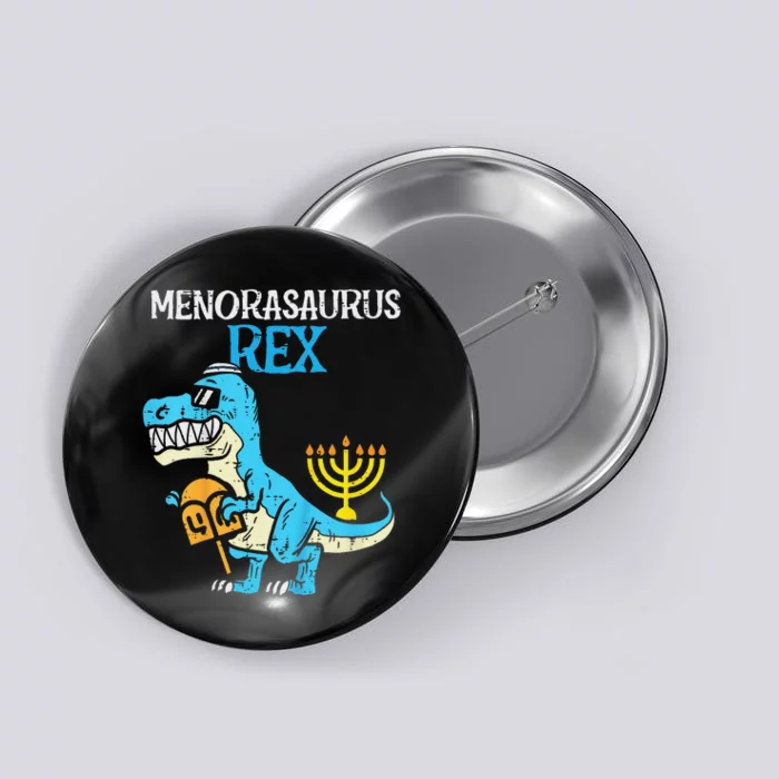 Menorasaurus Rex Jew Dino Trex Hanukkah Button