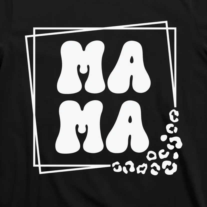 Mama , Retro Leopard Mom Mother's Day T-Shirt