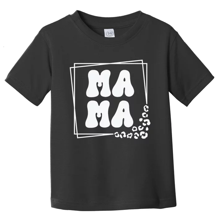 Mama , Retro Leopard Mom Mother's Day Toddler T-Shirt