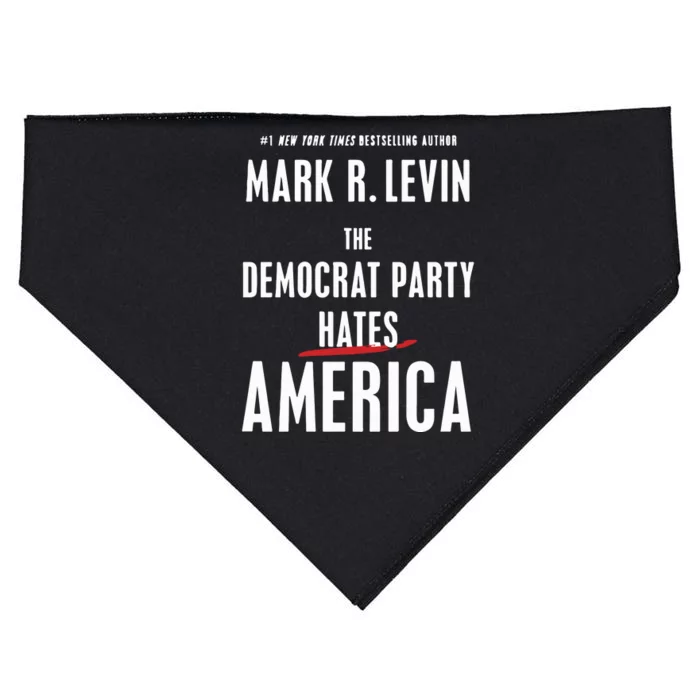 Mark R Levin The Democrat Party Hates America USA-Made Doggie Bandana