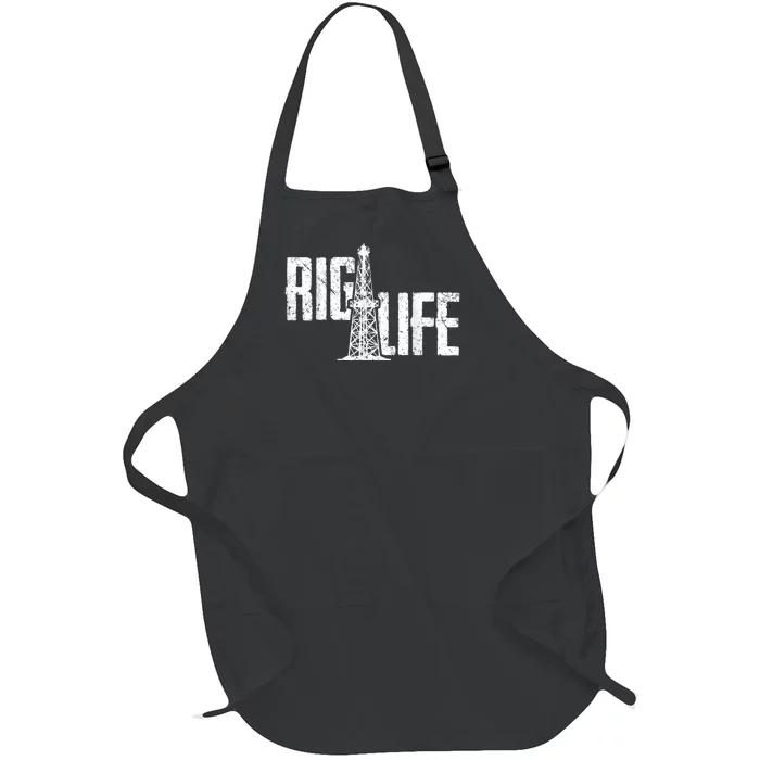 Mens Rig Life Oilfield Oilfield Rig Full-Length Apron With Pocket