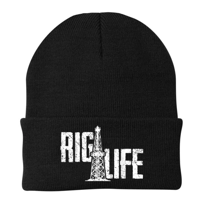 Mens Rig Life Oilfield Oilfield Rig Knit Cap Winter Beanie