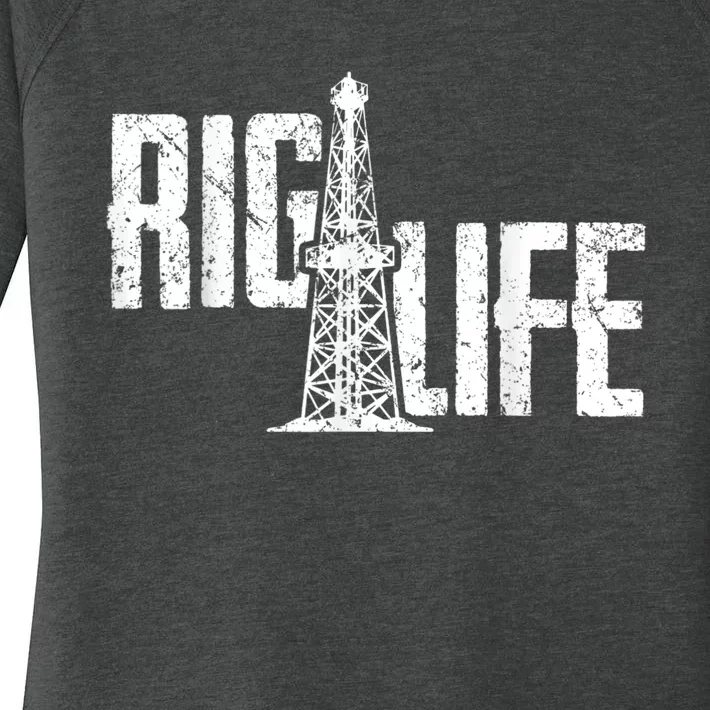 Mens Rig Life Oilfield Oilfield Rig Women's Perfect Tri Tunic Long Sleeve Shirt