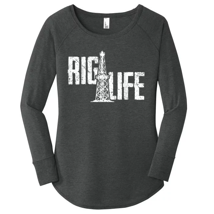 Mens Rig Life Oilfield Oilfield Rig Women's Perfect Tri Tunic Long Sleeve Shirt