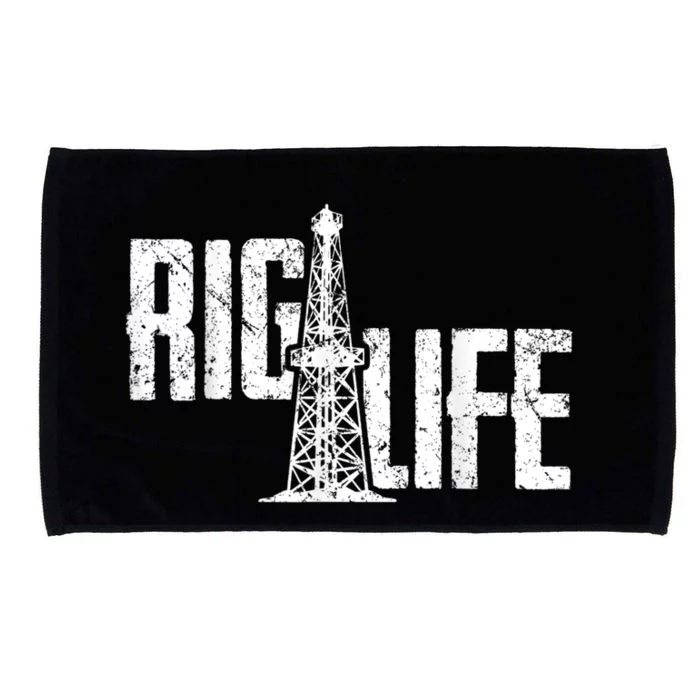 Mens Rig Life Oilfield Oilfield Rig Microfiber Hand Towel