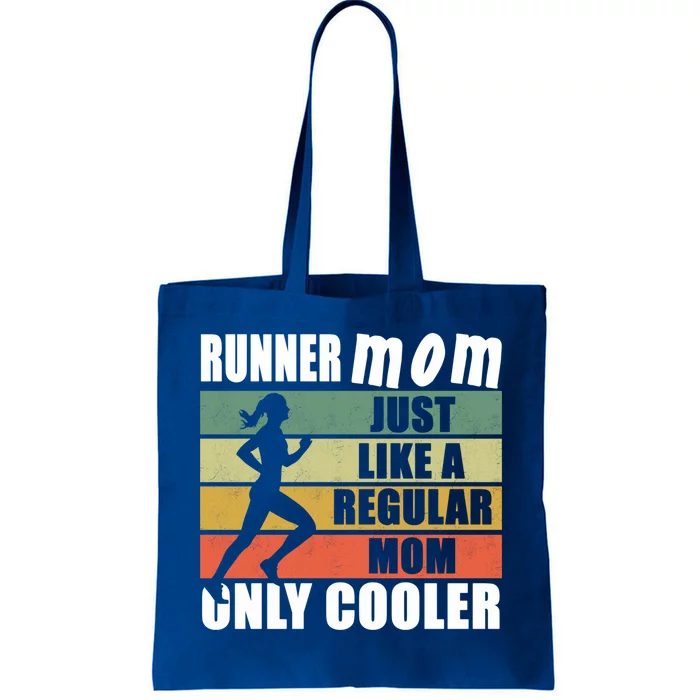 Mom Running Marathon Moms Runner Mom Just Like A Regular Mom Great Gift Tote Bag