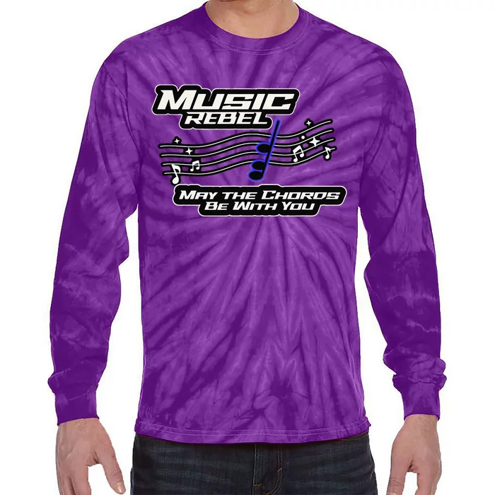 Music Rebel May The Chords Be With You Band Choir Fan Tie-Dye Long Sleeve Shirt