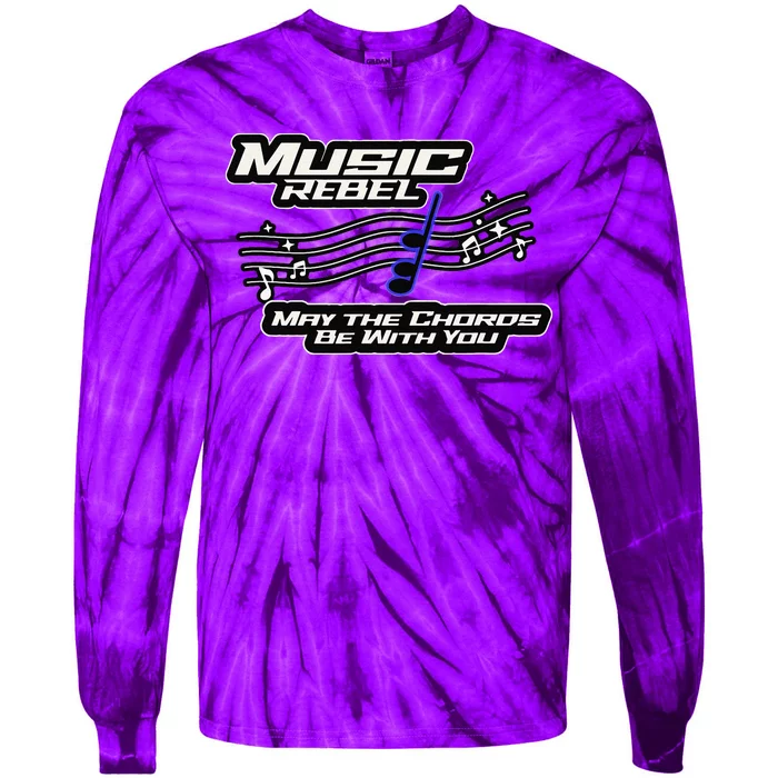 Music Rebel May The Chords Be With You Band Choir Fan Tie-Dye Long Sleeve Shirt