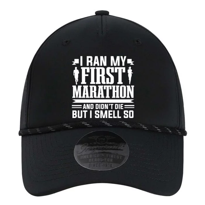 Marathon Running Marathon Runner I Ran My First Marathon Gift Performance The Dyno Cap