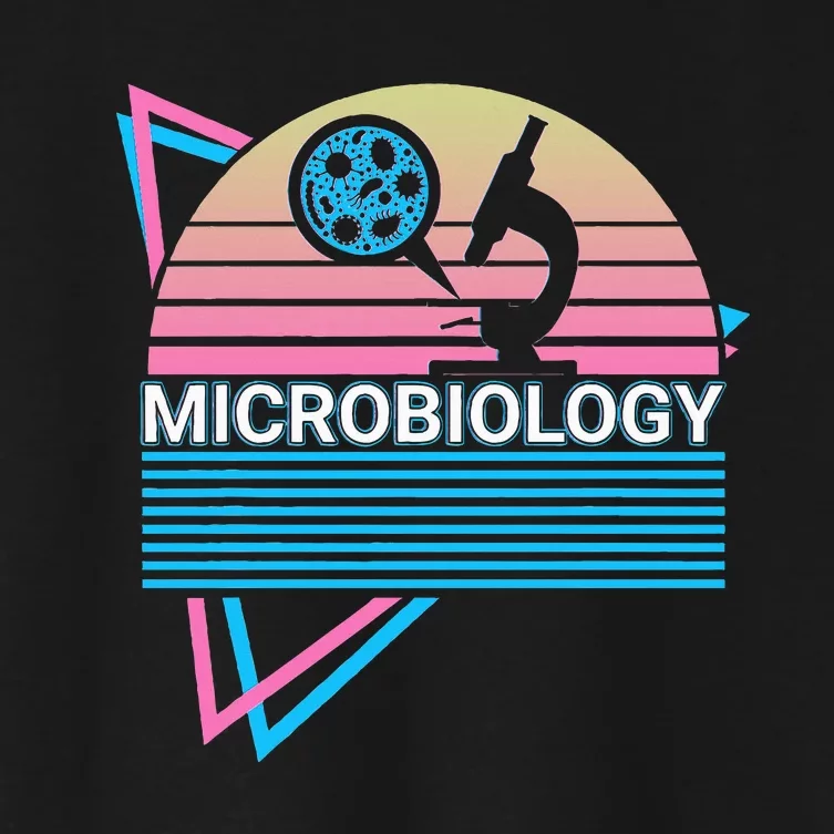 Microbiology Retro Women's Crop Top Tee