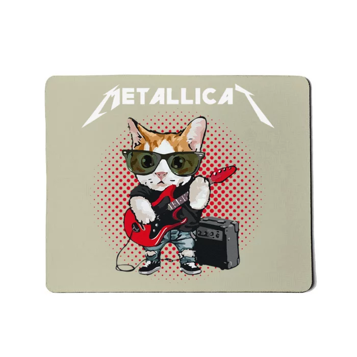 Metallicat Rock Music Funny Parody Cat Lovers Concert Mousepad