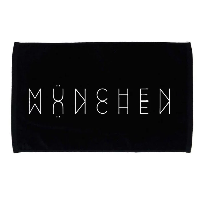 Munchen Reflections Munich Bavaria Germany Word Art Microfiber Hand Towel