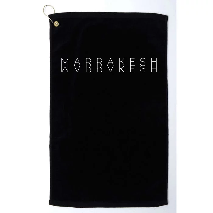 Marrakesh Reflections Morocco Word Art Souvenir Platinum Collection Golf Towel