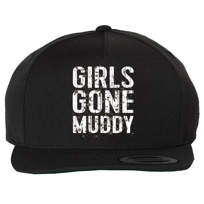 Mud Run Marathon Runner Girl Gone Muddy Mudding Wool Snapback Cap