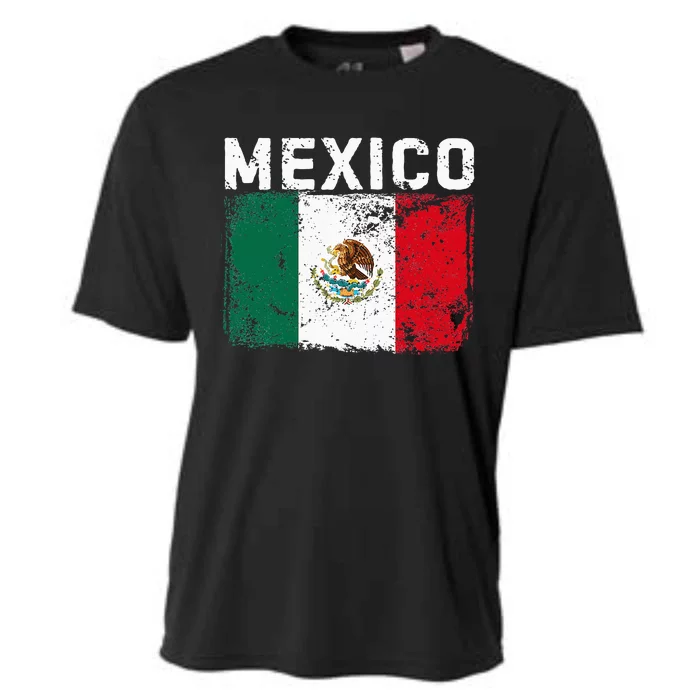 Mexico Roots Mexican Flag Pride Hispanic Heritage Cooling Performance Crew T-Shirt