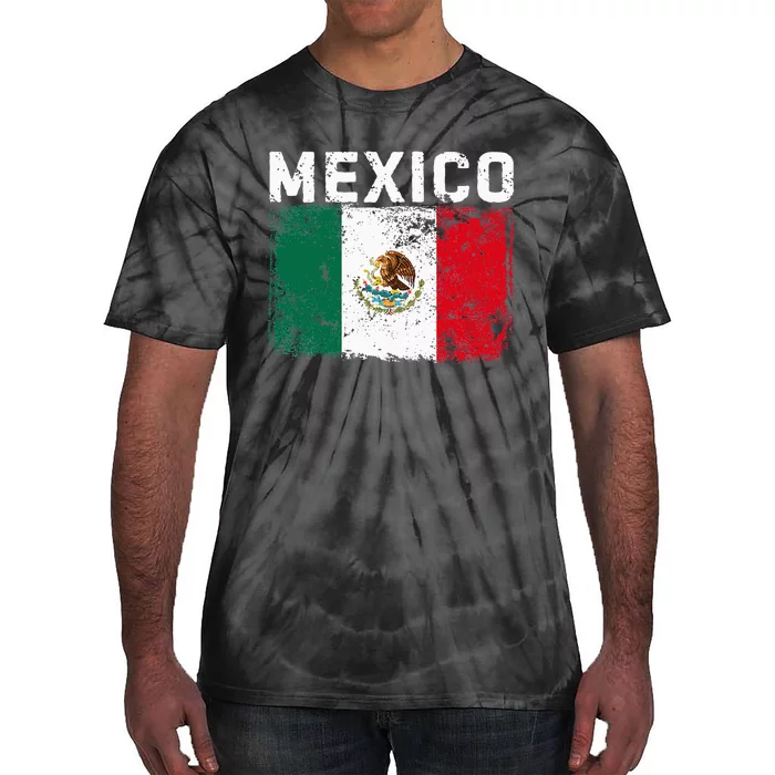 Mexico Roots Mexican Flag Pride Hispanic Heritage Tie-Dye T-Shirt