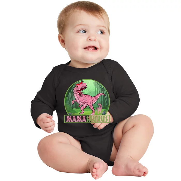 MAMASAURUS REX MOTHER'S DAY Baby Long Sleeve Bodysuit