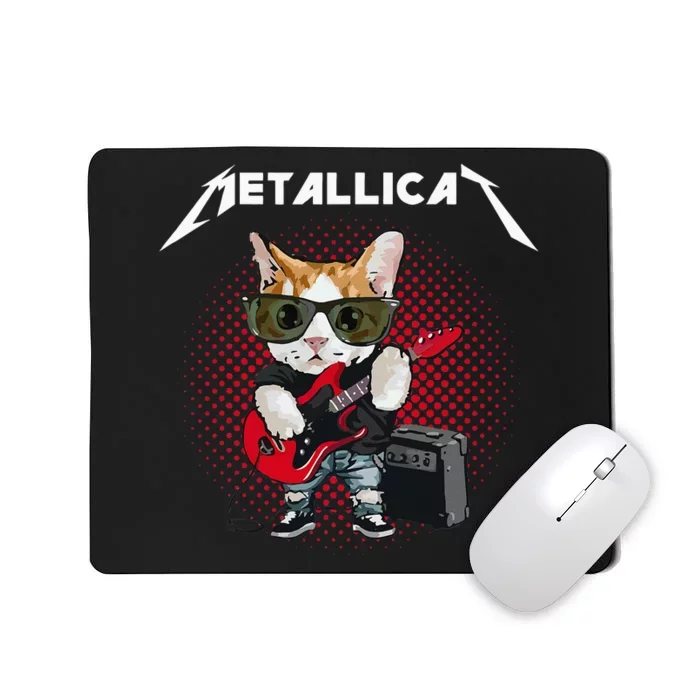 Metallicat Rock Music Funny Parody Cat Lovers Concert Mousepad