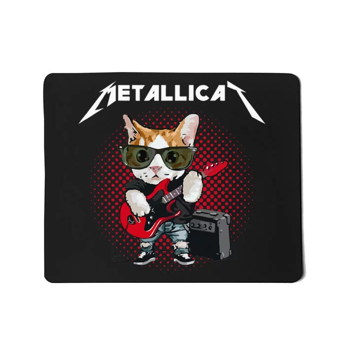 Metallicat Rock Music Funny Parody Cat Lovers Concert Mousepad