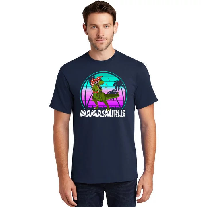 Mamasaurus Rex Mama Dinosaur Retro Dino Tall T-Shirt