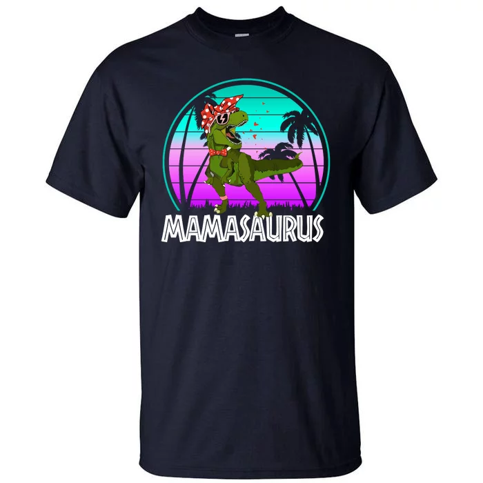 Mamasaurus Rex Mama Dinosaur Retro Dino Tall T-Shirt