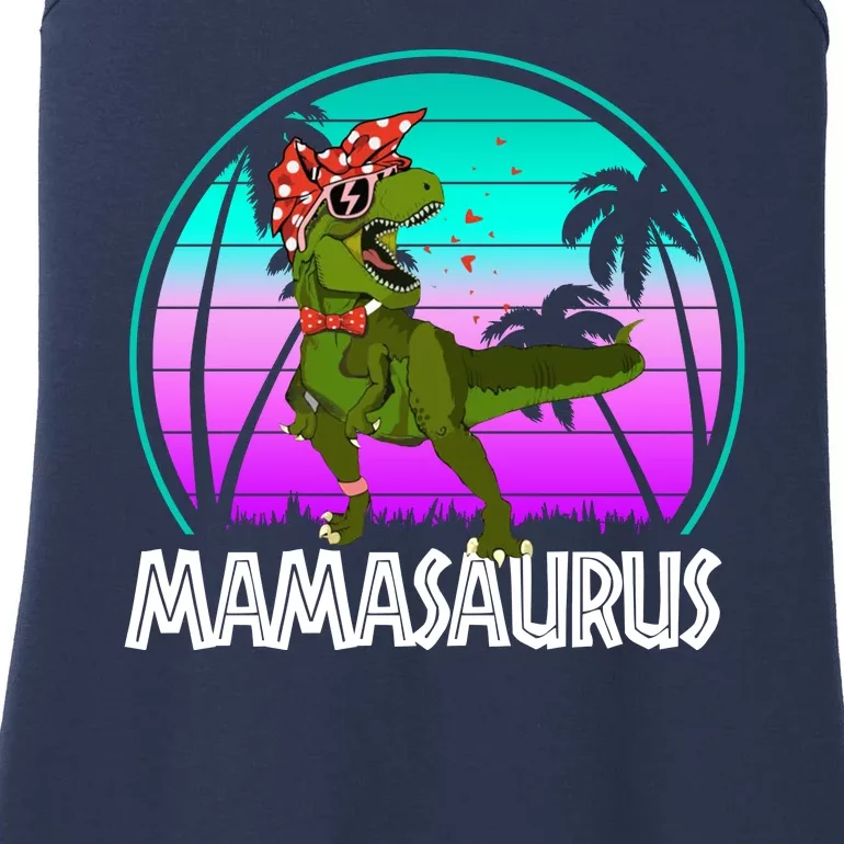 Mamasaurus Rex Mama Dinosaur Retro Dino Ladies Essential Tank