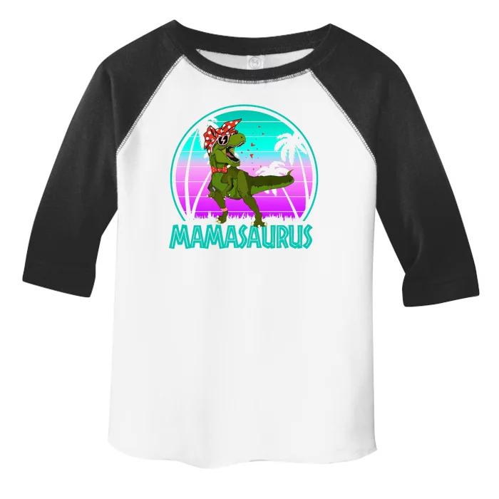 Mamasaurus Rex Mama Dinosaur Retro Dino Toddler Fine Jersey T-Shirt