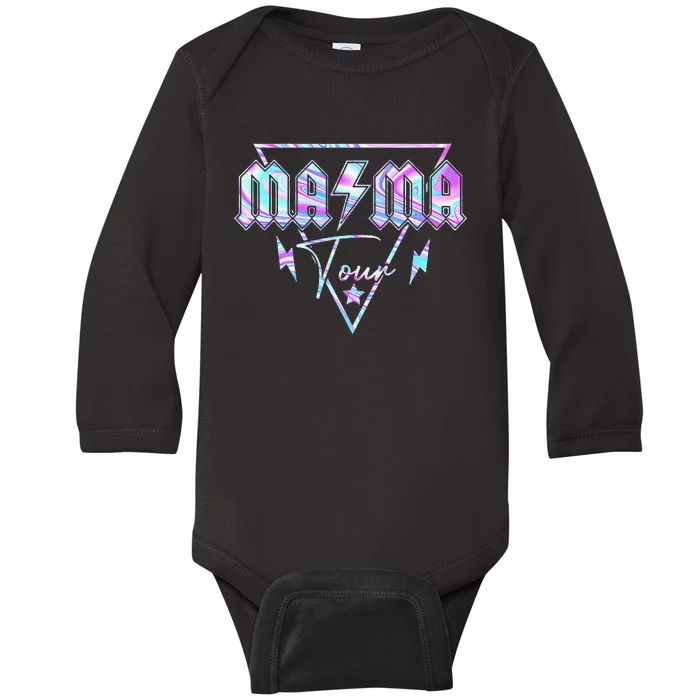 Mama Rock Moms Life Mothers Day Family Baby Long Sleeve Bodysuit