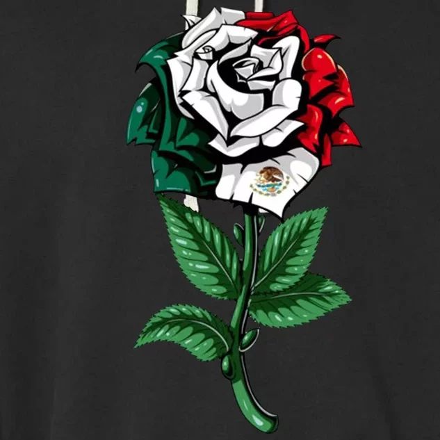 Mexican Rose Mexico Pride Garment-Dyed Fleece Hoodie