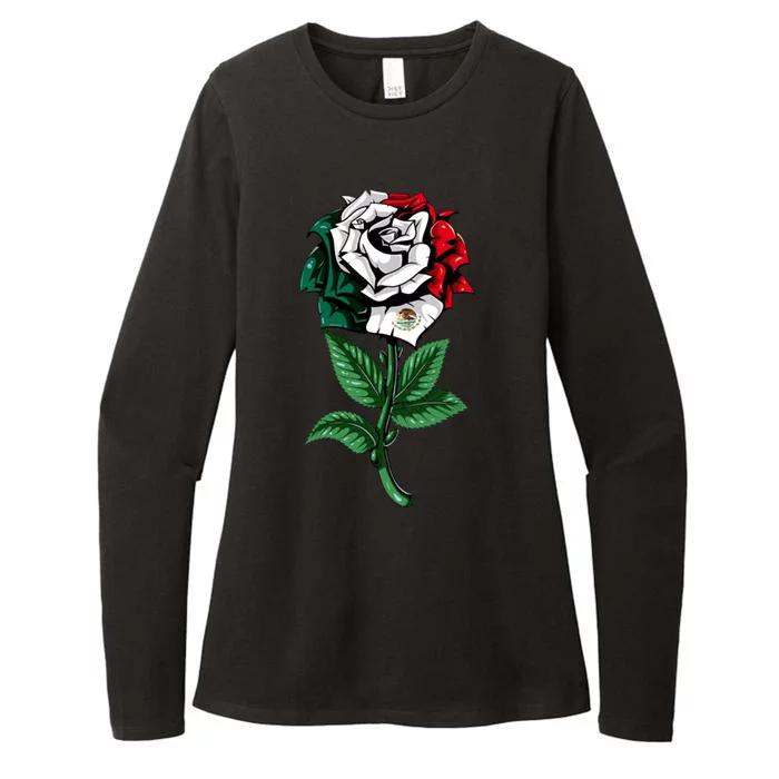 Mexican Rose Mexico Pride Womens CVC Long Sleeve Shirt