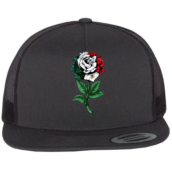 Mexican Rose Mexico Pride Flat Bill Trucker Hat