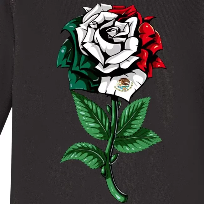 Mexican Rose Mexico Pride Baby Long Sleeve Bodysuit