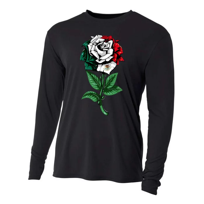 Mexican Rose Mexico Pride Cooling Performance Long Sleeve Crew