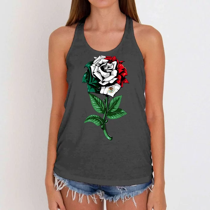 Mexican Rose Mexico Pride Women's Knotted Racerback Tank