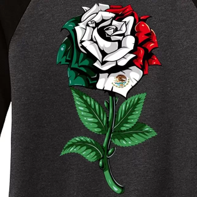 Mexican Rose Mexico Pride Women's Tri-Blend 3/4-Sleeve Raglan Shirt