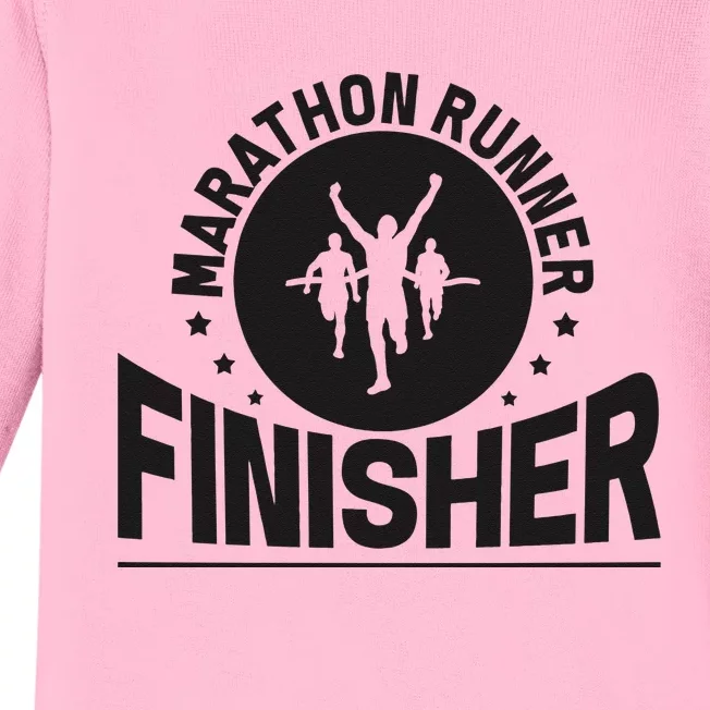 Marathon Runner Marathon Finisher Marathon Marathoners Baby Long Sleeve Bodysuit