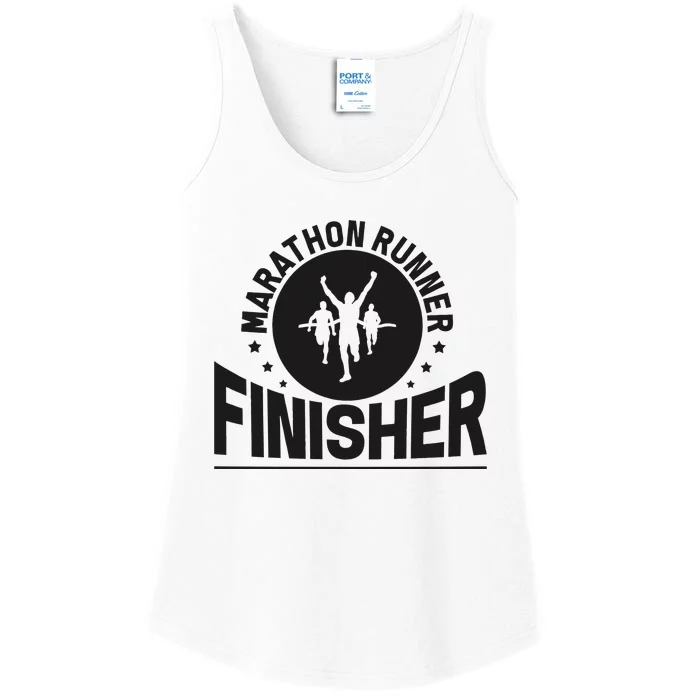 Marathon Runner Marathon Finisher Marathon Marathoners Ladies Essential Tank