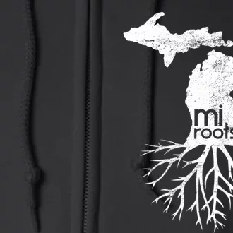 Mi Roots Michigan Map Native Michigander Gift Home State Gift Full Zip Hoodie