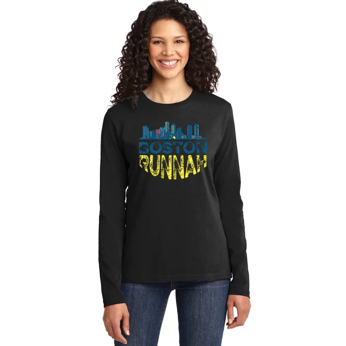 Marathon Runner Miles Runnah Ladies Long Sleeve Shirt