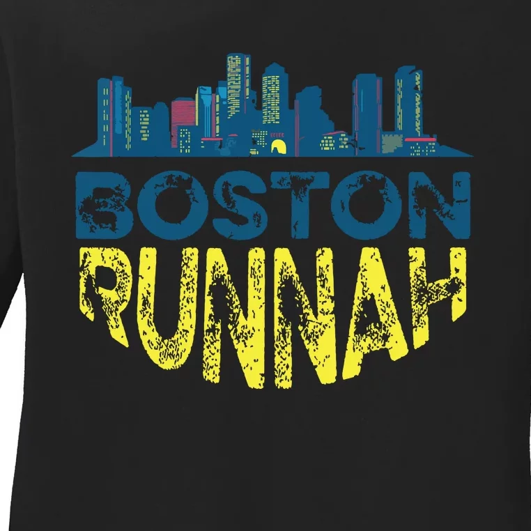 Marathon Runner Miles Runnah Ladies Long Sleeve Shirt