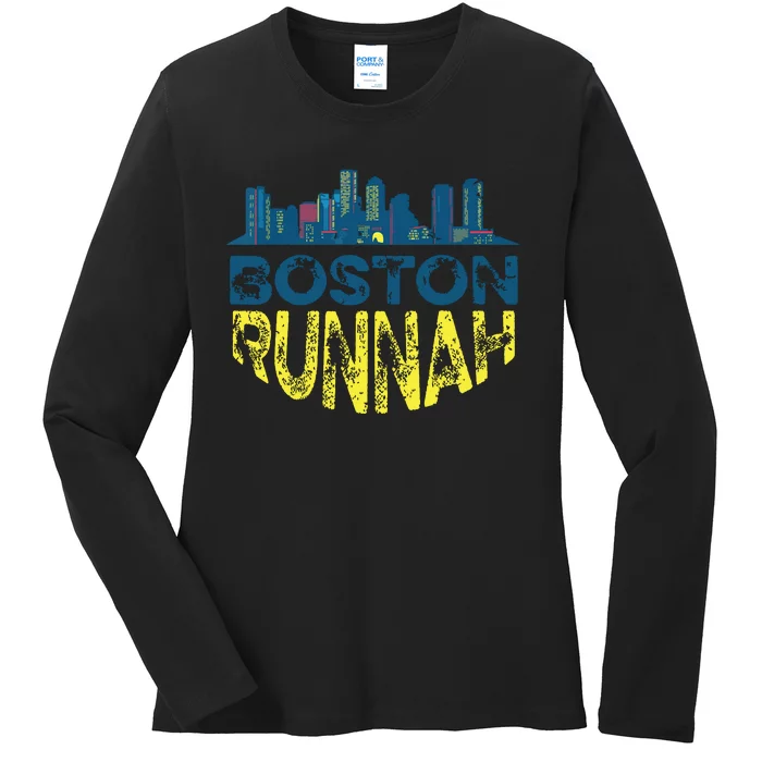 Marathon Runner Miles Runnah Ladies Long Sleeve Shirt