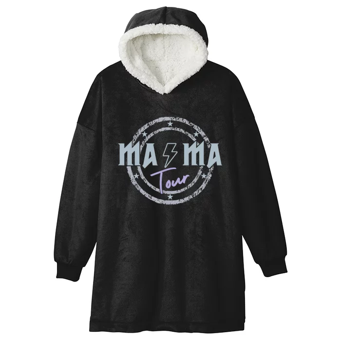 Mama Rock Moms Life Mothers Day Family Hooded Wearable Blanket