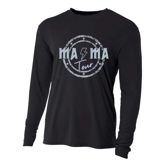 Mama Rock Moms Life Mothers Day Family Cooling Performance Long Sleeve Crew