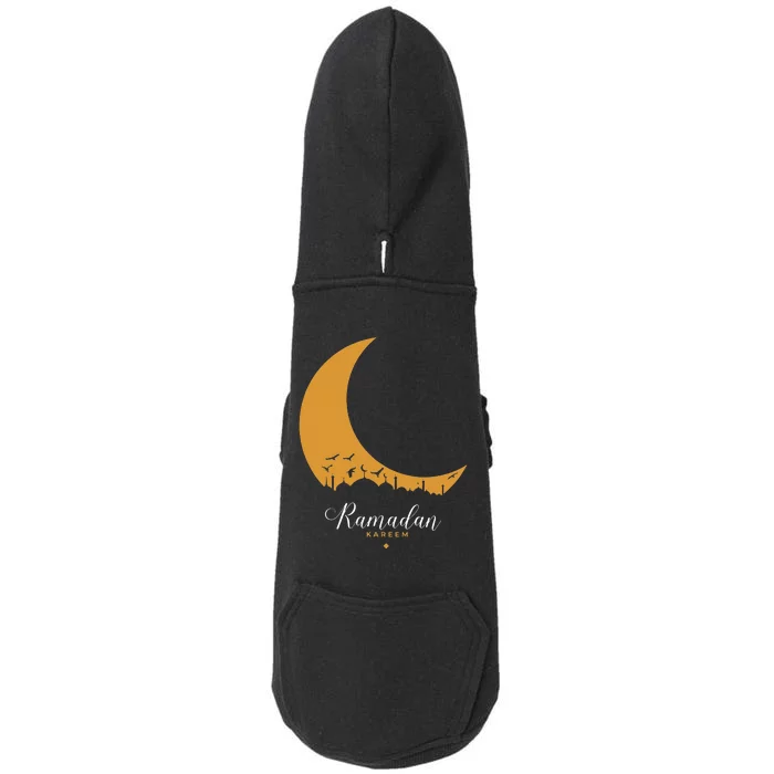 Moon Ramadan Mubarak Fasting Islamic Celebration Doggie 3-End Fleece Hoodie