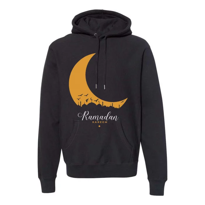 Moon Ramadan Mubarak Fasting Islamic Celebration Premium Hoodie