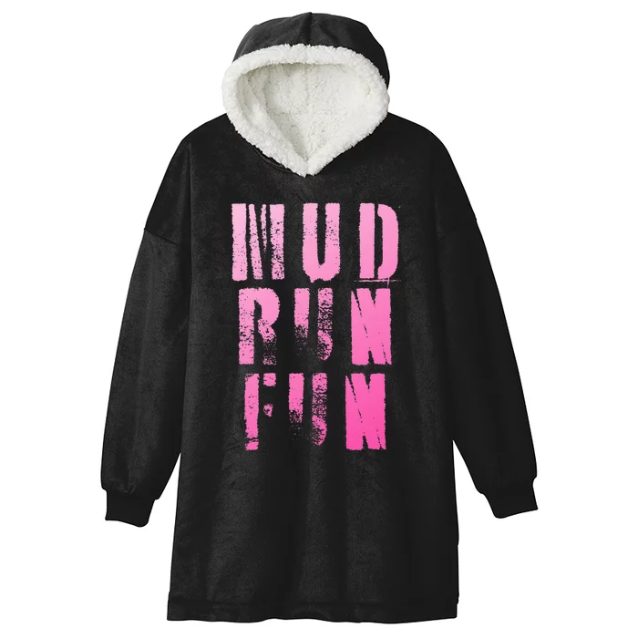 Mud Run Mud Run Fun Obstacle Race Hooded Wearable Blanket