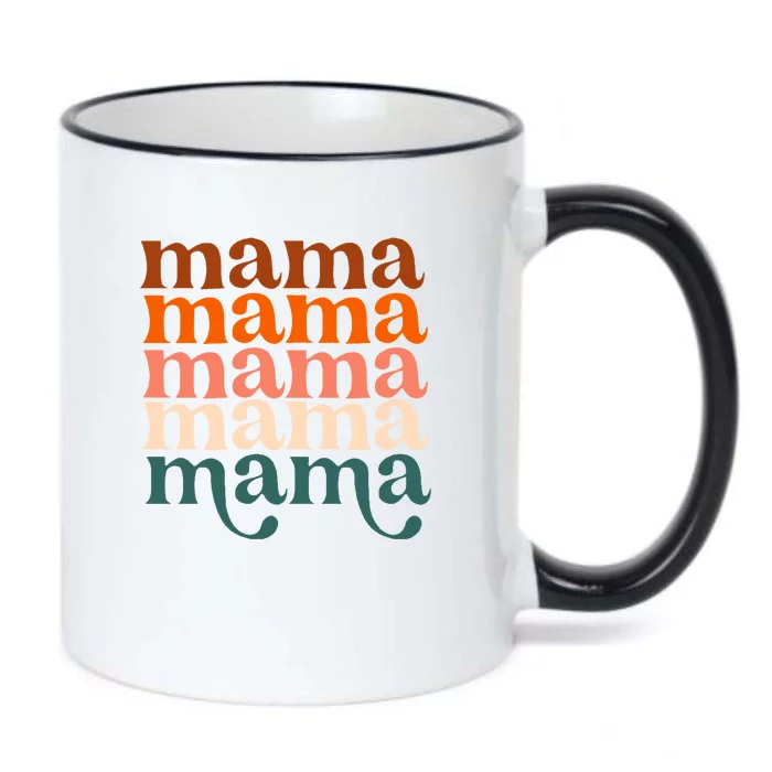 Mama Retro Black Color Changing Mug