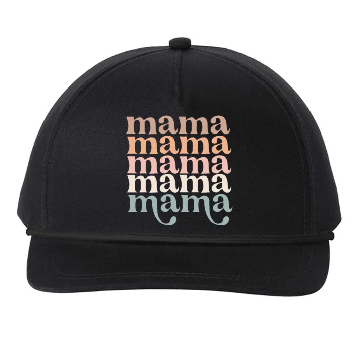 Mama Retro Snapback Five-Panel Rope Hat