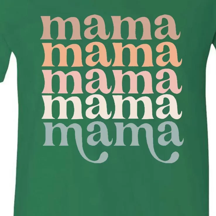 Mama Retro V-Neck T-Shirt